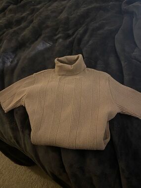 Turtleneck Sweater in Taupe - Women's Cowl & Turtleneck